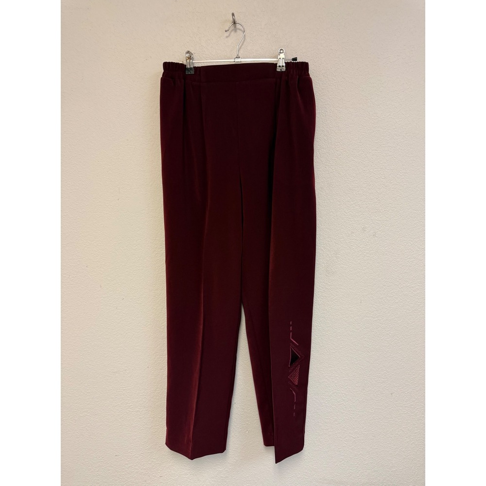 Regal‎ Burgundy Pull On Pants Large USA Stretch Vintage